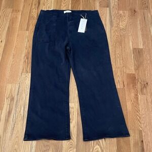 NWT RISEN JEANS Women's Blueberry Wide Leg Crop Pants Style RDP5662X Size 3XL